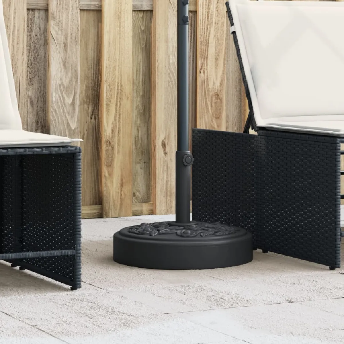 Vidaxl Base de parasol pour mâts Ø38 48 mm 25 kg rond
