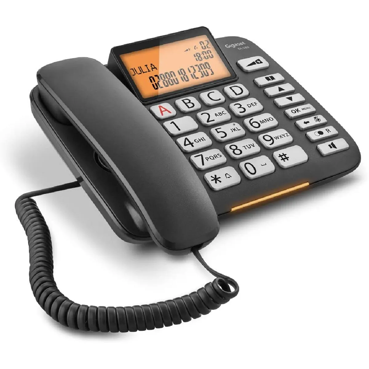 Gigaset téléphone fixe senior - Noir