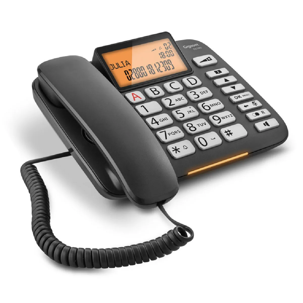 Gigaset téléphone fixe senior - Noir