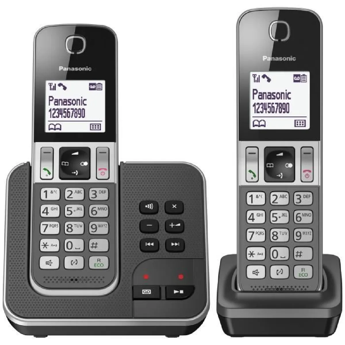 Panasonic Téléphone fixe sans fil avec répondeur - TGD322FRG - Duo