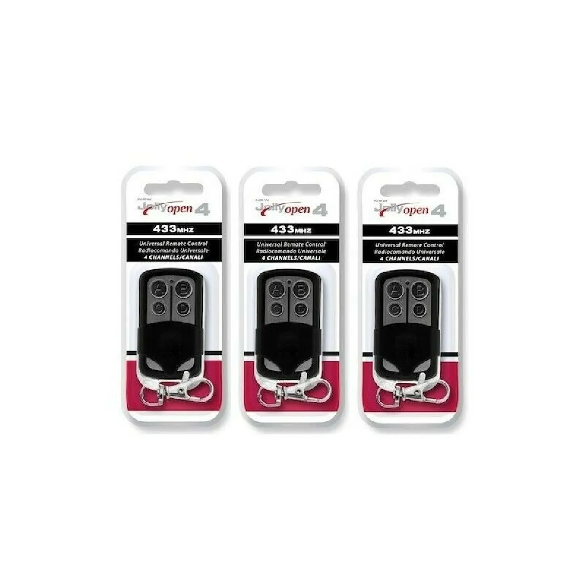 GENERIQUE Jolly Open 4 T&eacute;l&eacute;commande Radio De Portail Copieuse Universelle Pack De 3