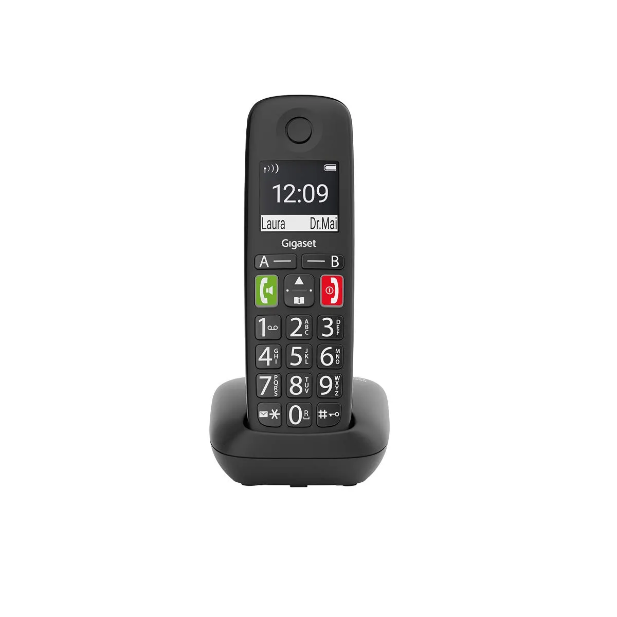 GIGASET  T&eacute;l&eacute;phone fixe sans fil senior - Noir