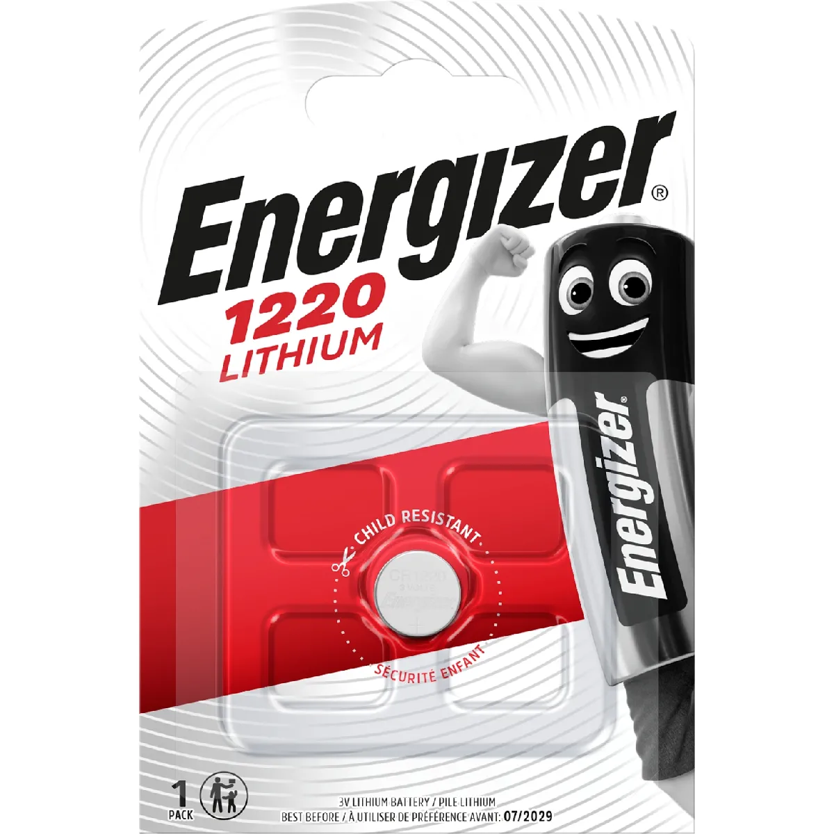 Batterie Energizer Knopfzelle CR1220 3.0V Lithium 1St. - vue 2