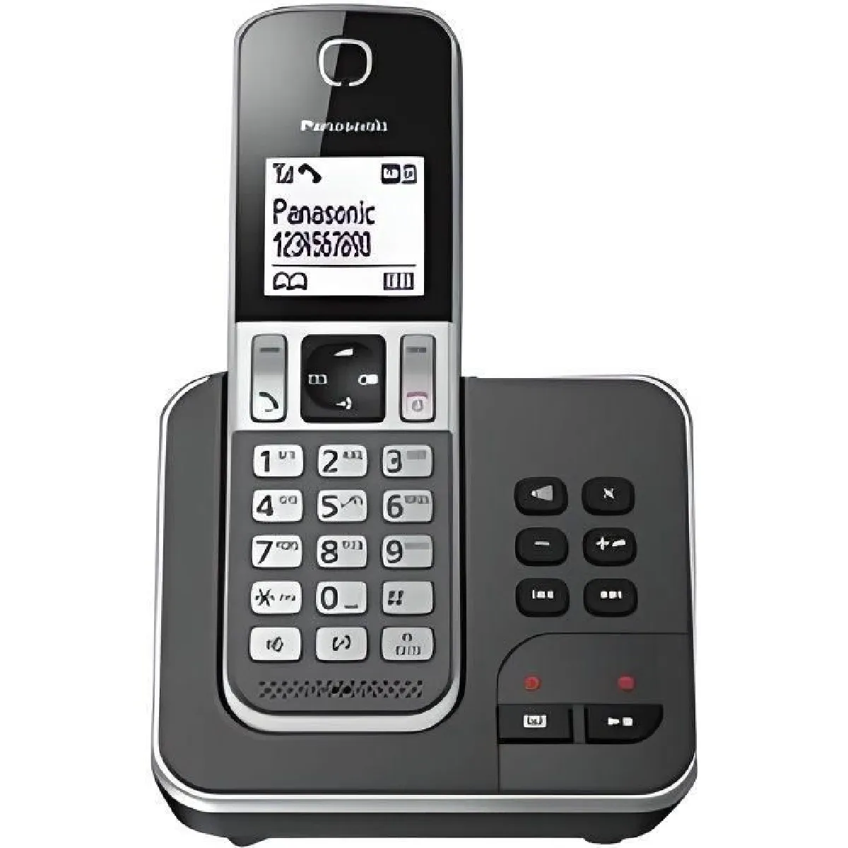 Téléphone Fixe Sans Fil PANASONIC KX-TGD322FRG – Répondeur, 2 Combinés, Identification de l'Appelant