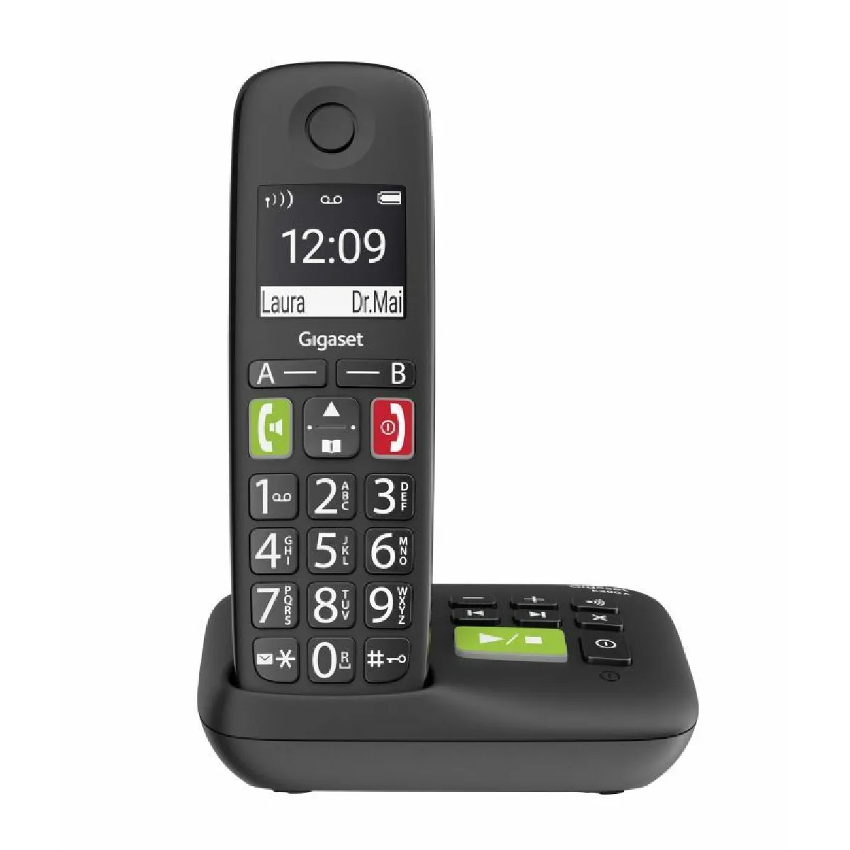 GIGASET  t&eacute;l&eacute;phone fixe senior - Noir