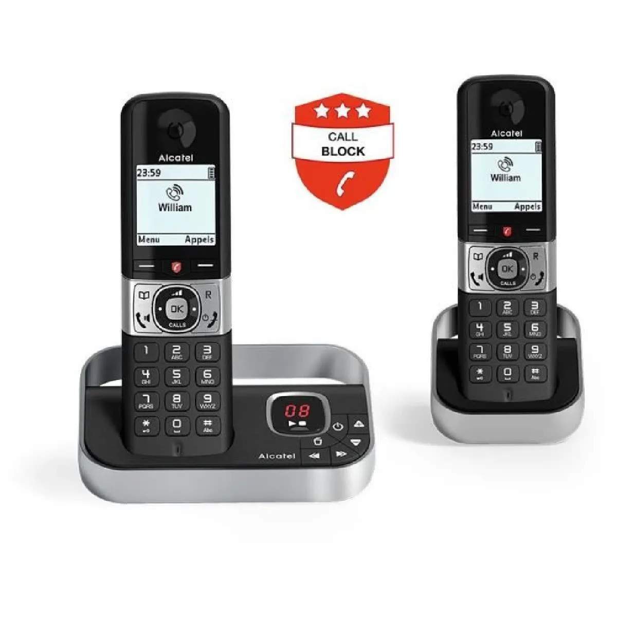 Alcatel Noir Téléphone Fixe Sans Fil
