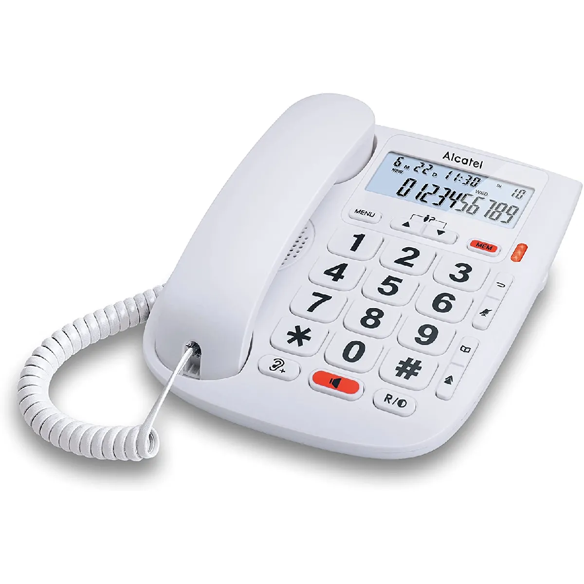 ALCATEL  t&eacute;l&eacute;phone fixe senior - Blanc
