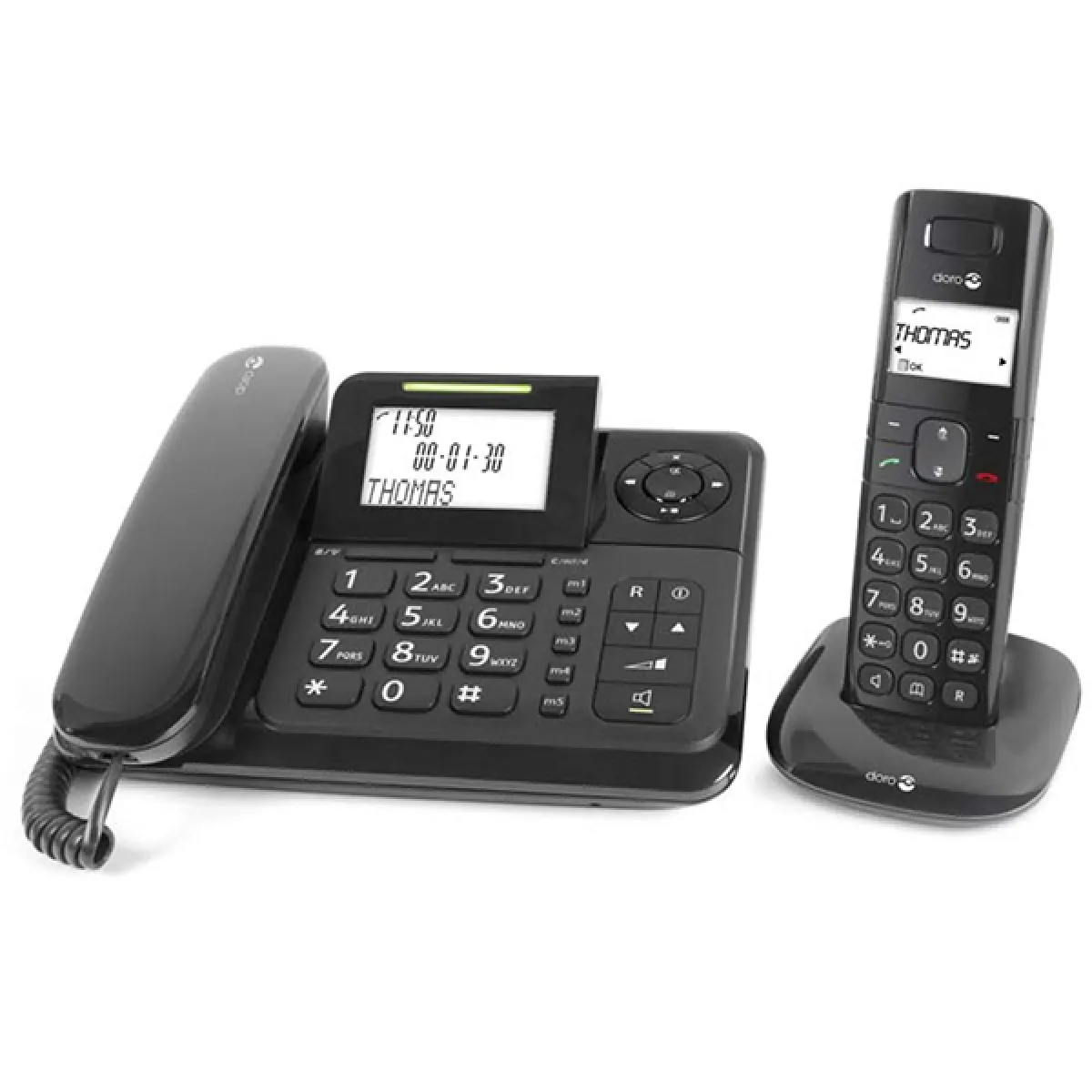 Doro Noir Téléphone Fixe Sans Fil