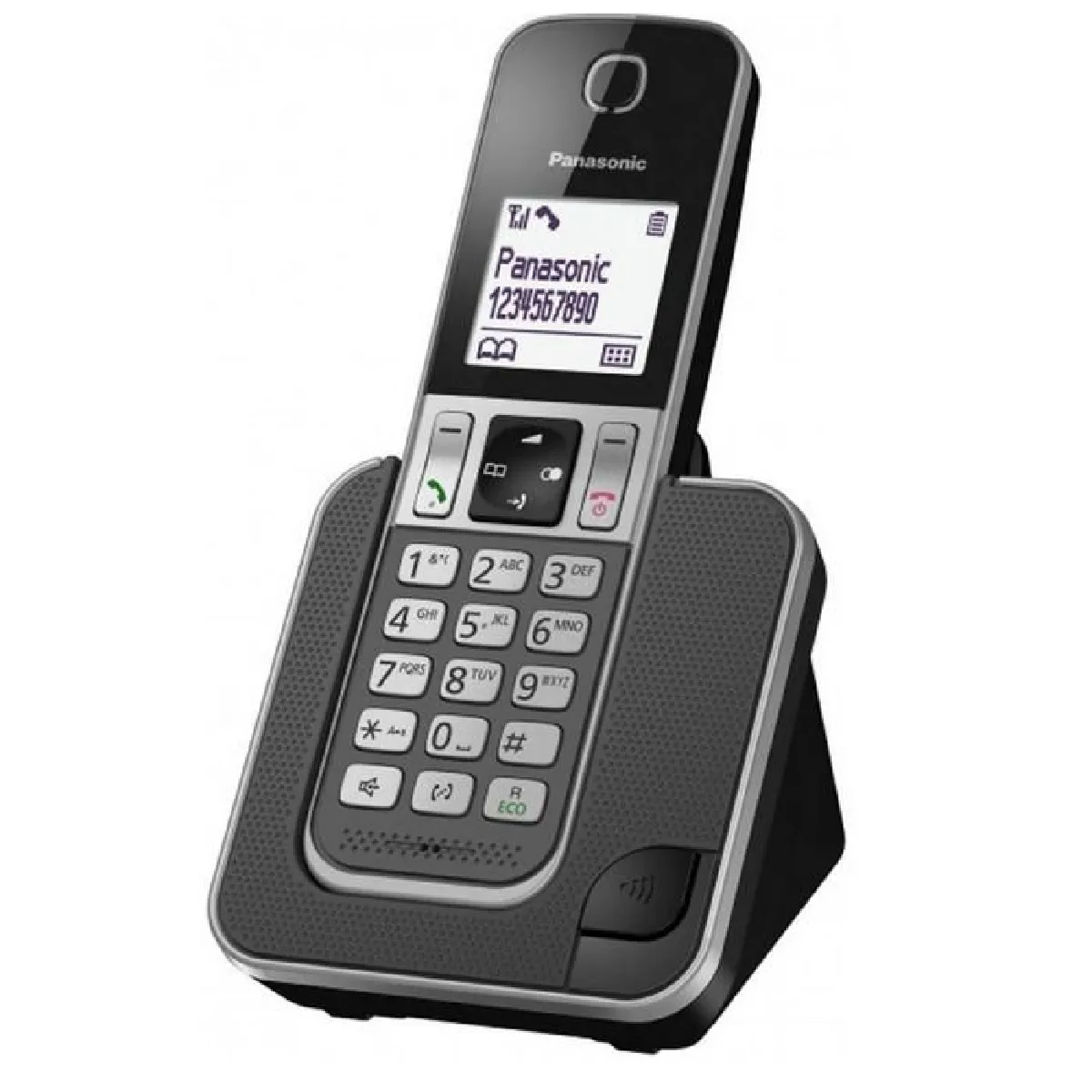 Panasonic Téléphone fixe Sans fil Sans répondeur TGD310FRG Solo Noir