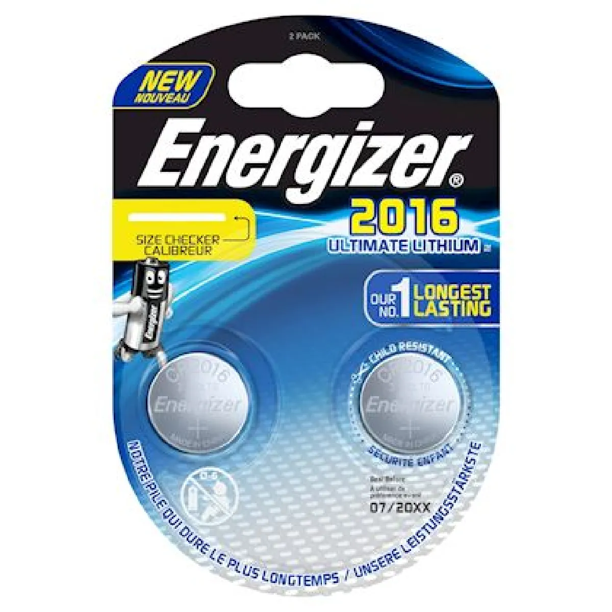 Energizer 2 piles 2016 ultimate lithium - vue 2
