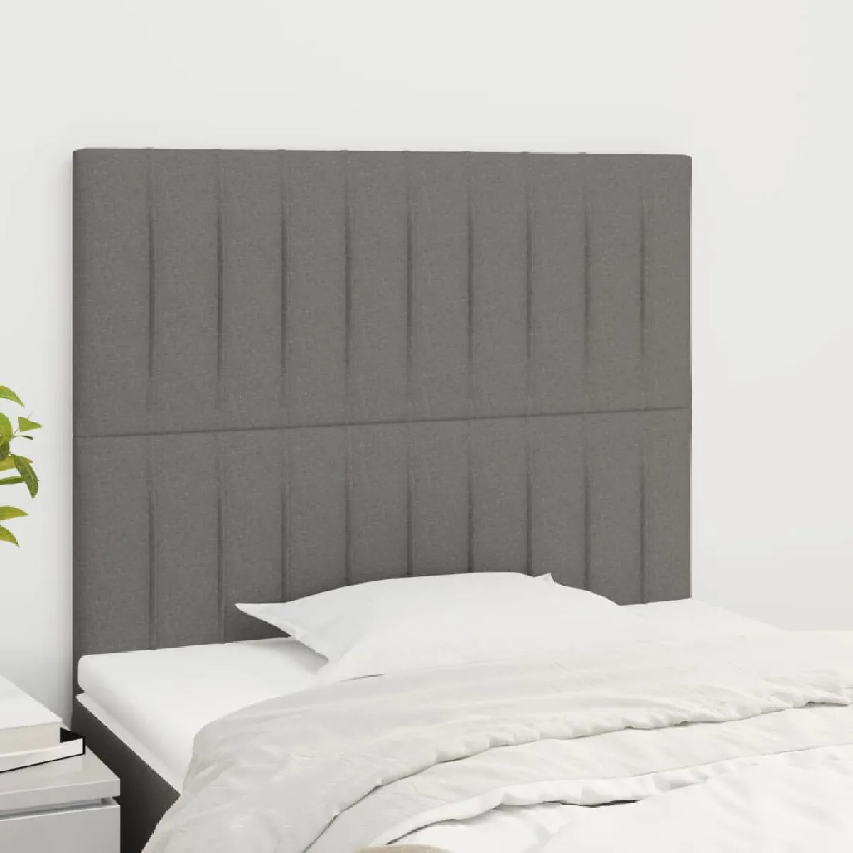 Vidaxl Têtes de lit 2 pcs 100x5x78/88 cm - Gris foncé