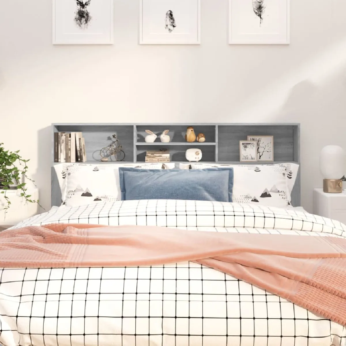 VidaXL Armoire de tête de lit Sonoma