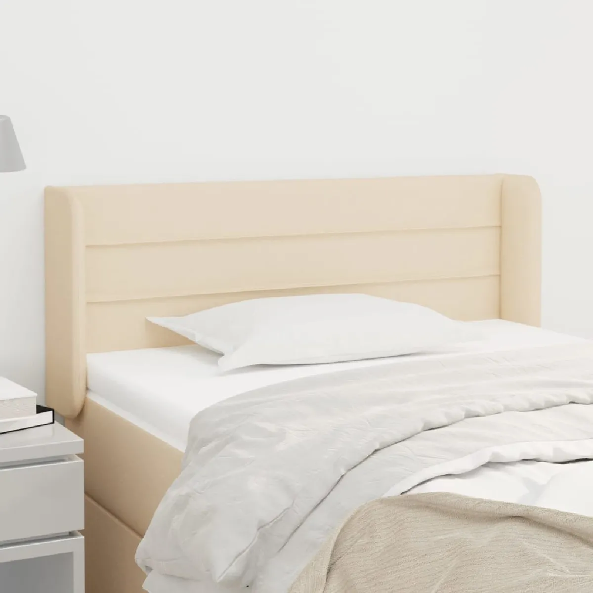 vidaXL Tête de lit avec oreilles - Crème