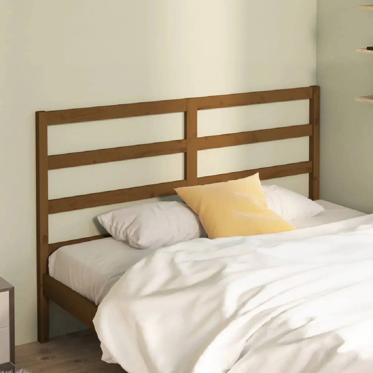 Vidaxl Tête de lit Marron miel 126x4x100 cm Bois massif de pin 817633 - vue 1