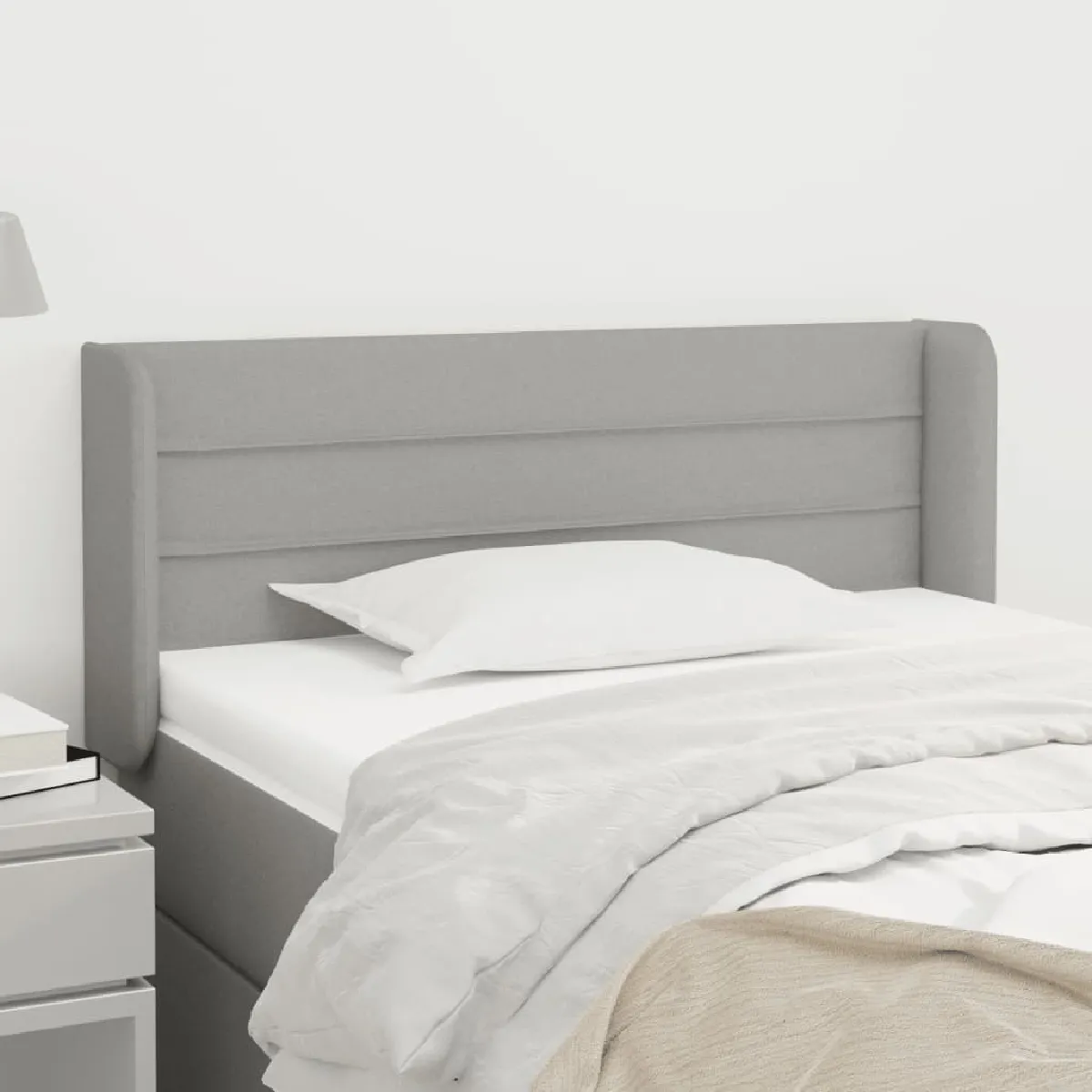 vidaXL Tête de lit avec oreilles Tissu - vue 6