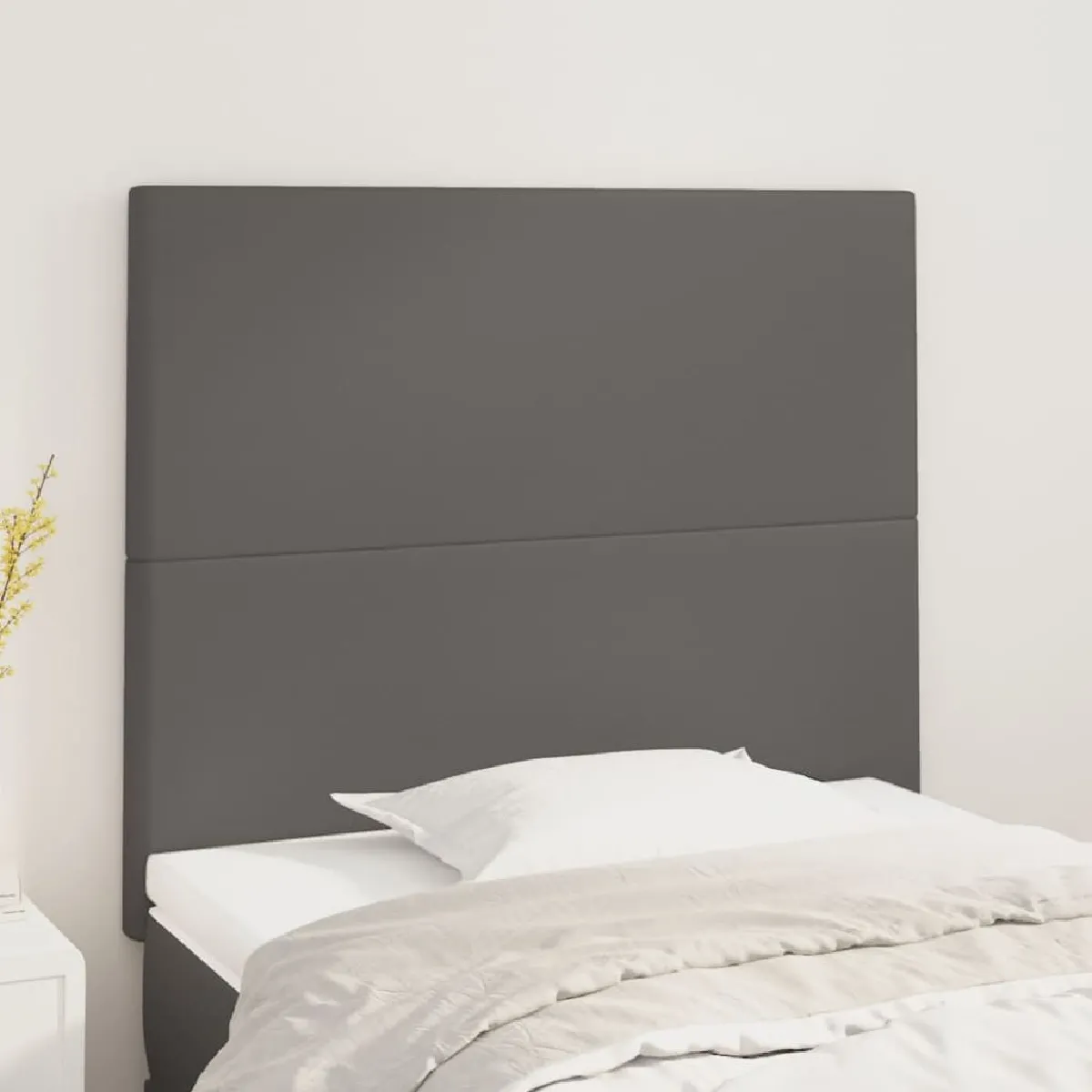 vidaXL Têtes de lit 2 pcs Gris
