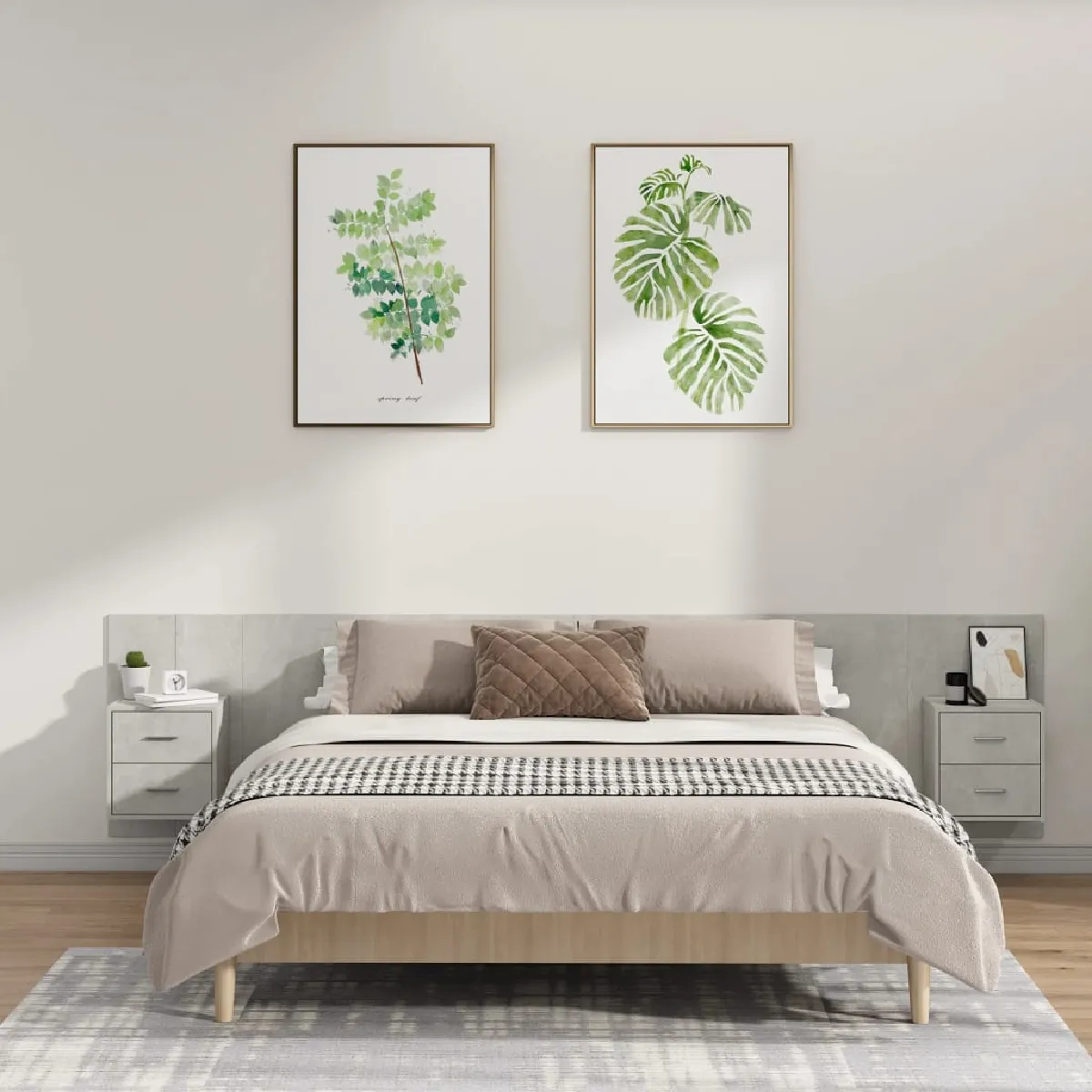 vidaXL Tête de lit avec armoires - vue 4