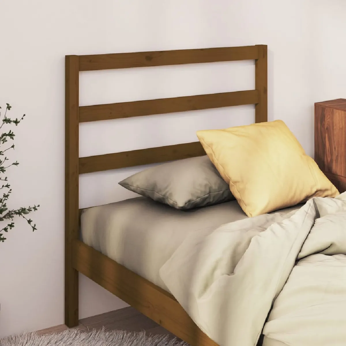 Vidaxl Tête de lit Marron miel 81x4x100 cm Bois massif de pin 817618 - vue 1