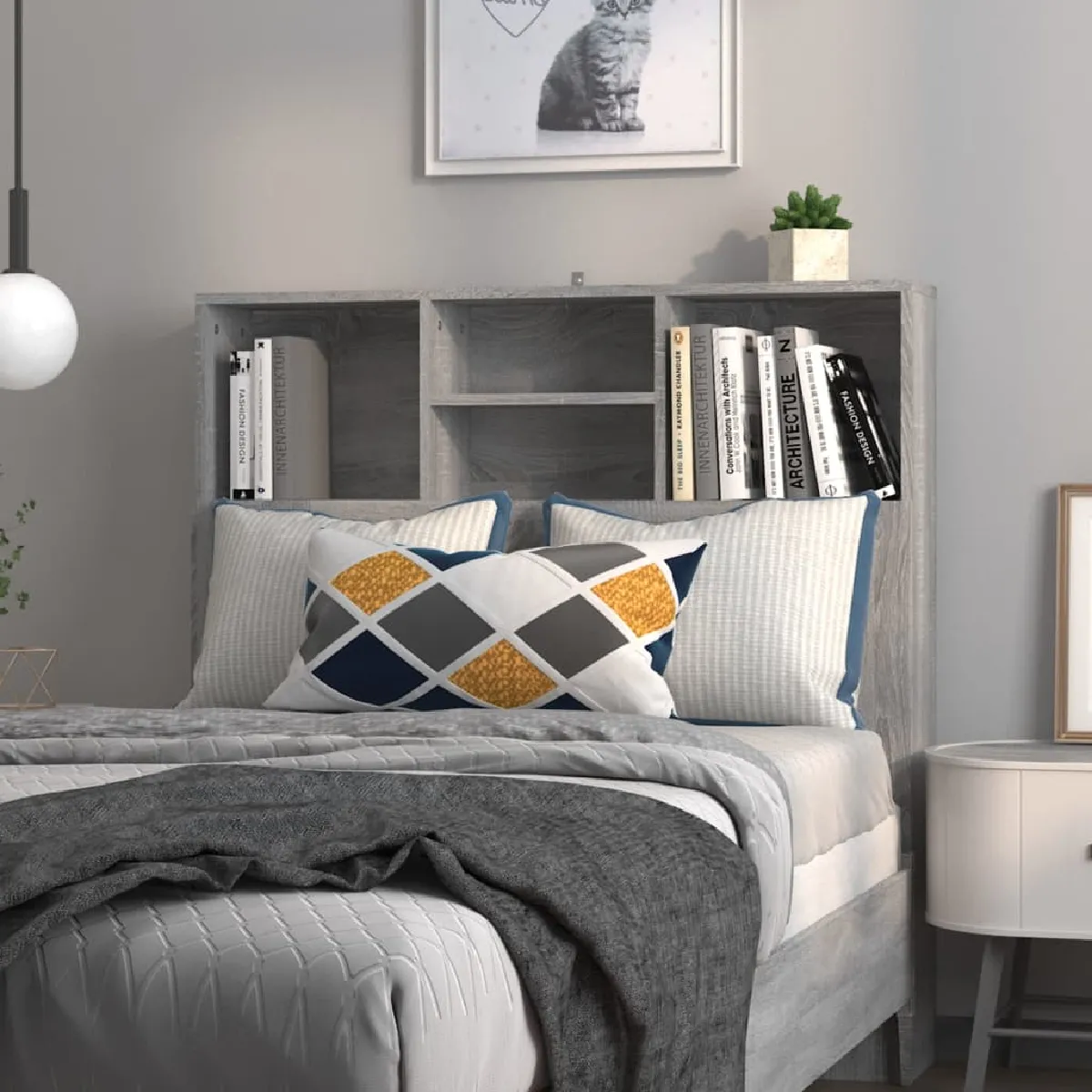 Vidaxl Armoire de tête de lit 100 cm - Sonoma