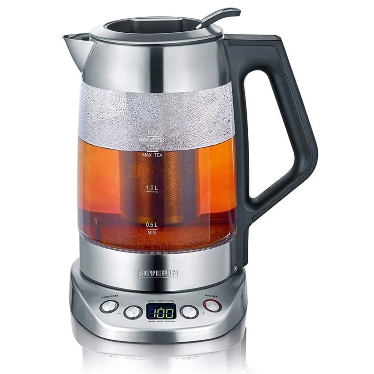 SEVERIN WK 3479 Deluxe Infuseur à thébouilloire 1.7 litres 3 kWatt glassbrushed stainless steel - vue 8