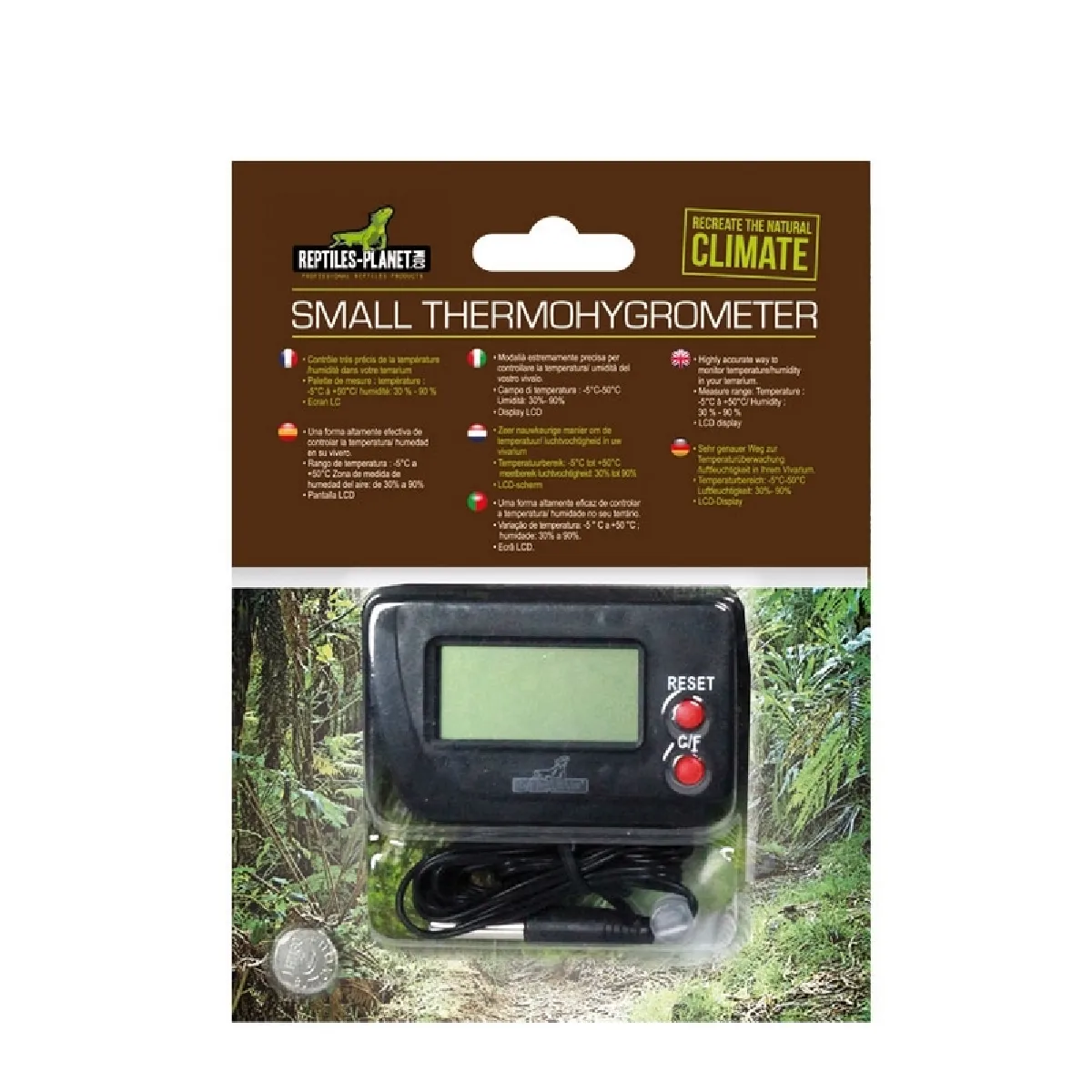 Reptiles Planet Noir Thermo-Hygrometer - Image 2