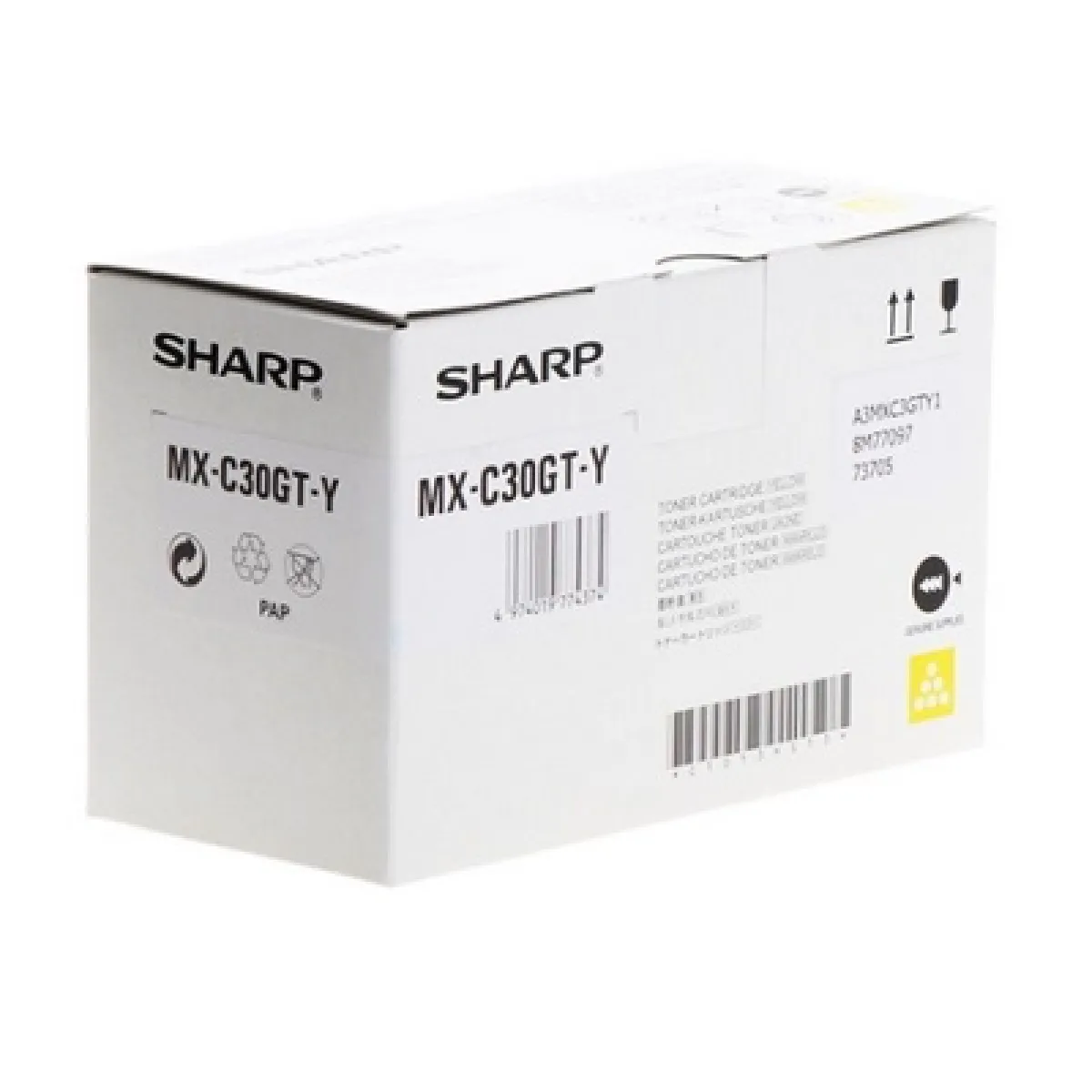 Sharp Toner Jaune MXC30GTY - vue 4