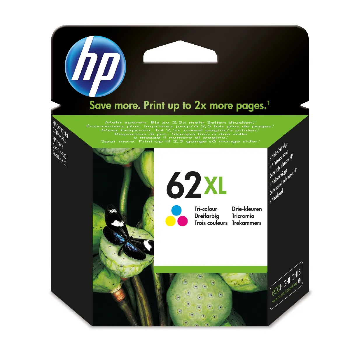 Hp 62xl Cartouche D'encre Trois Couleurs Grande Capacit&eacute; Authentique