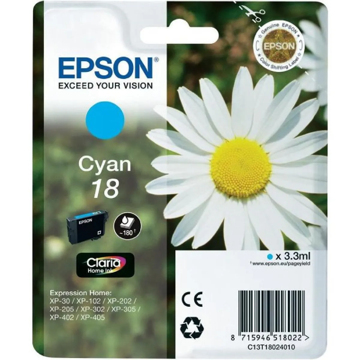 Cartouche dencre EPSON Cyan Standard 33ml Blister - vue 7