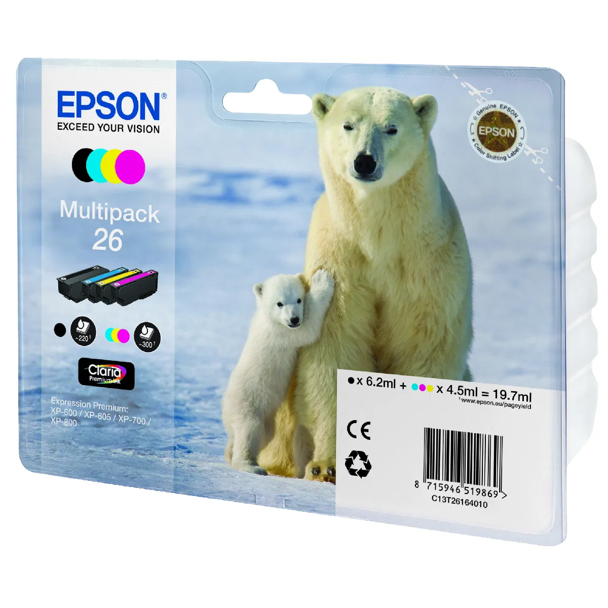 Cartouche D'encre Multipack 18 Epson Les 4 Cartouches 19 7 Ml - vue 4