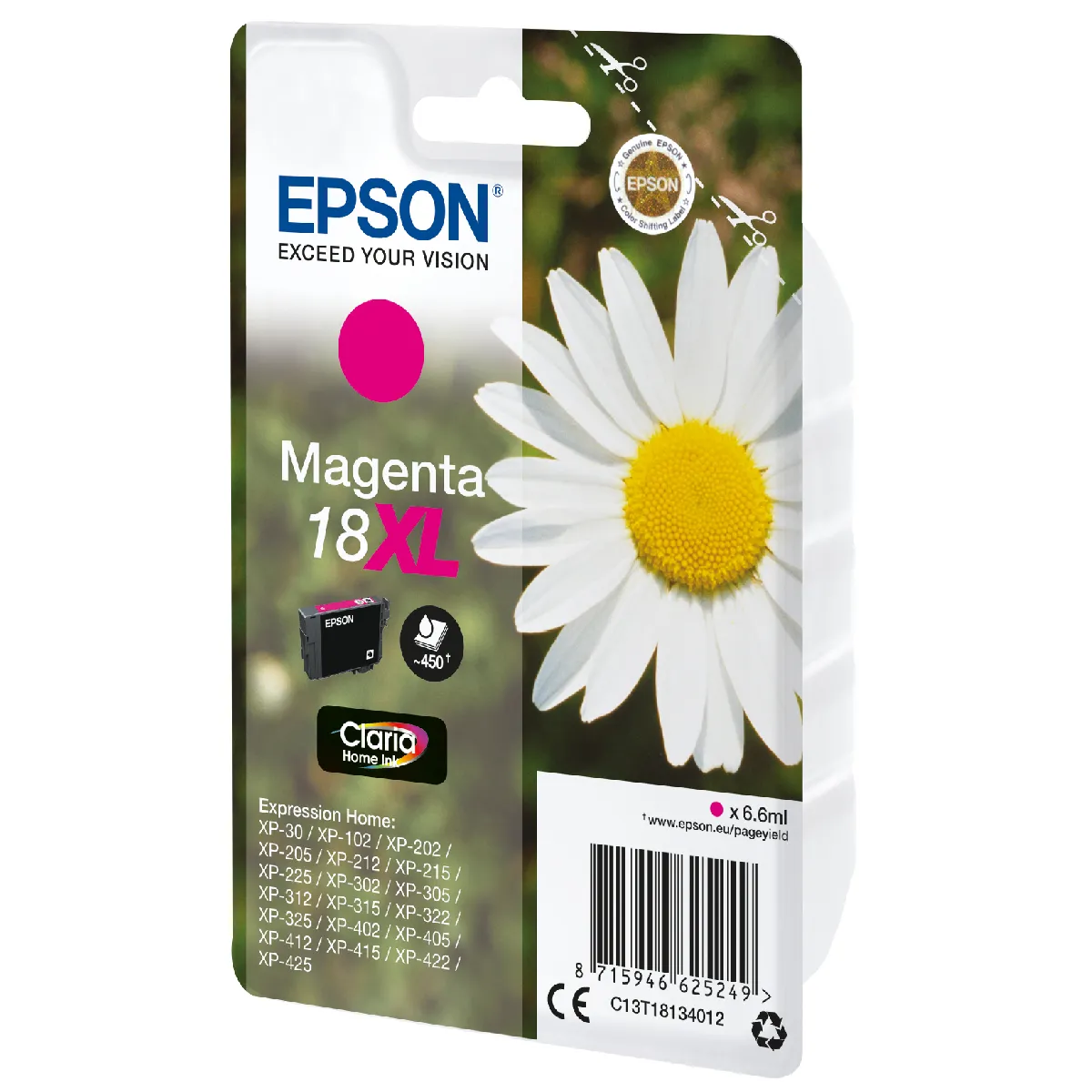 Epson 18XL 6.6 ml original emballage coque avec alarme radioélectrique cartouche d'encre pour Expression Home XP 212 215 225 312 315 322 325 412 415 422 425 - vue 2