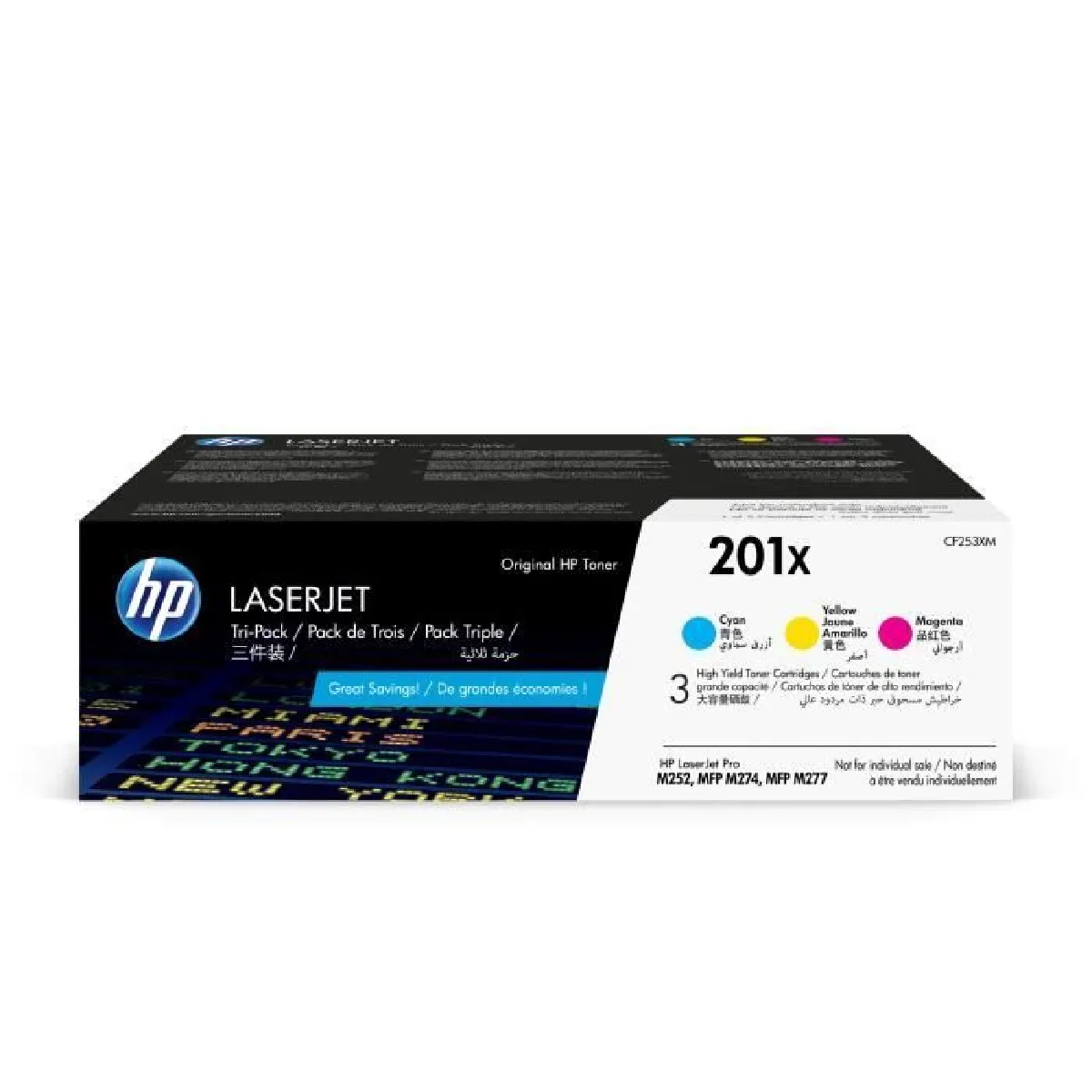 Hp Jaune 201X (Cf253xm) - Cyan, Magenta Et