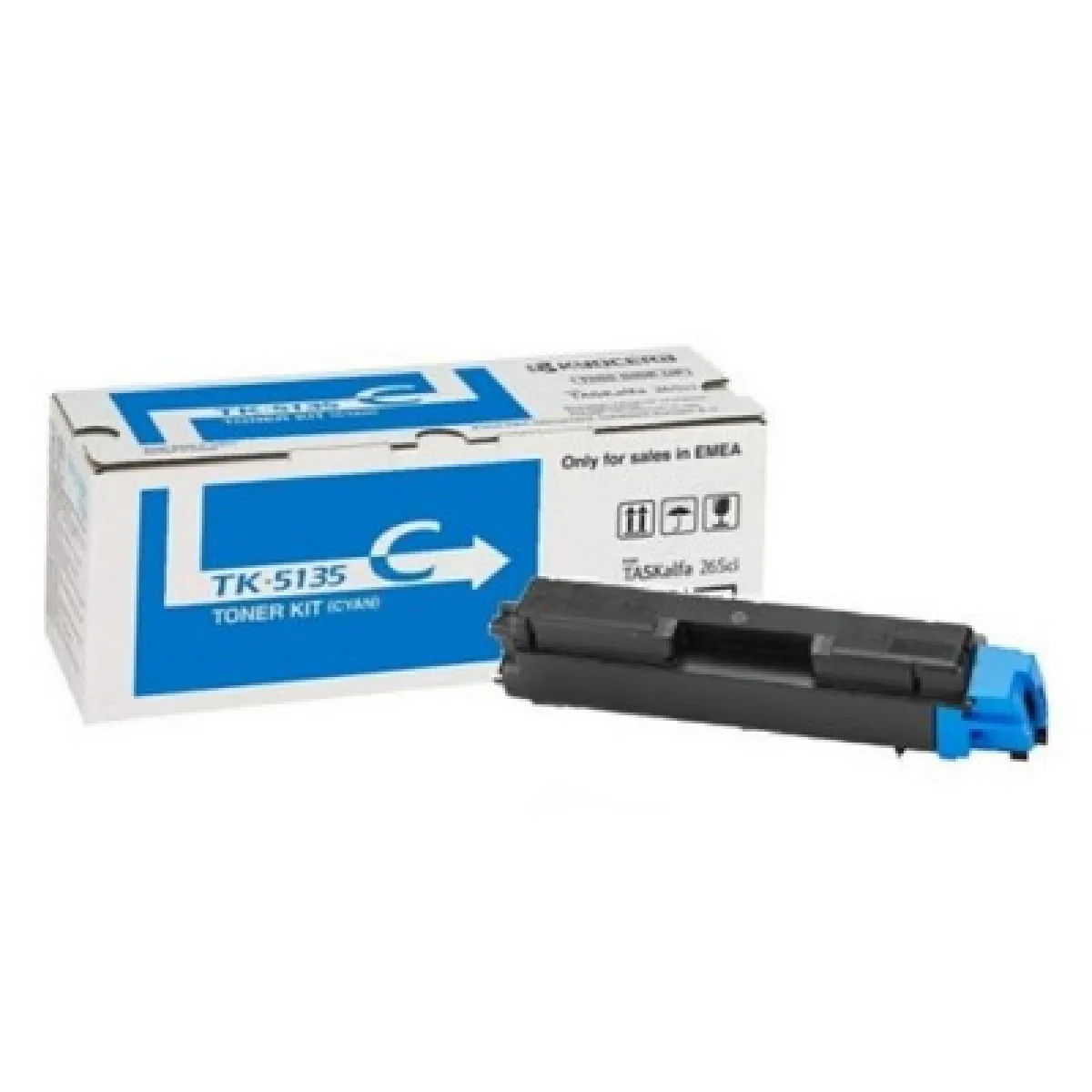 Kyocera TK Cyan originale cartouche de toner pour TASKalfa 265ci 266ci - vue 2