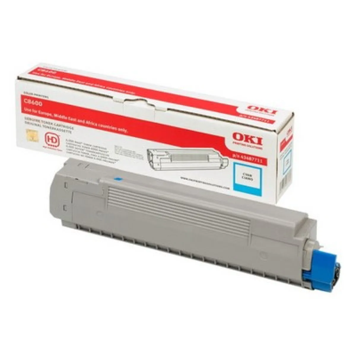OKI 43487711 Toner cyan. 6K pages ISO/IEC 19752 for OKI C 8600