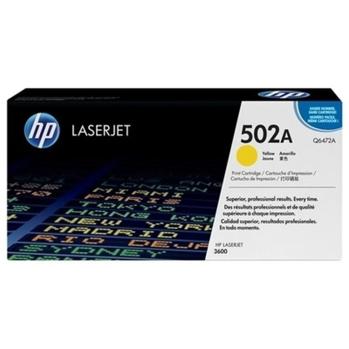 HP Jaune originale LaserJet cartouche de toner Q6472A pour Color LaserJet 3600 3600dn - vue 2