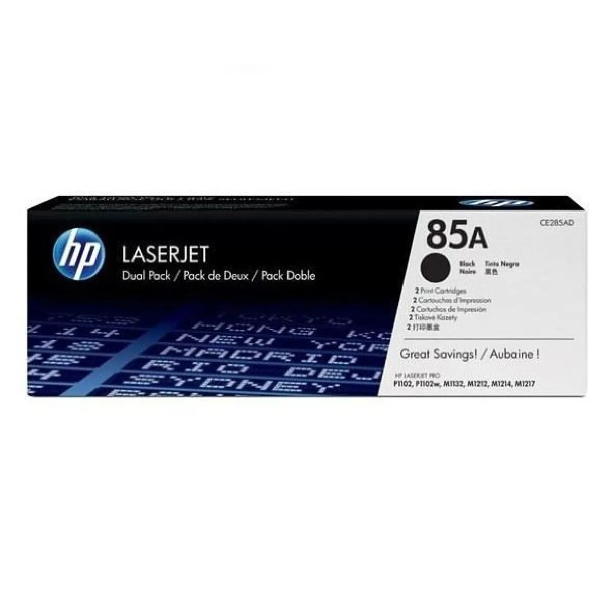 Hp Noir Ce285ad - Pack De 2 Toners 85A