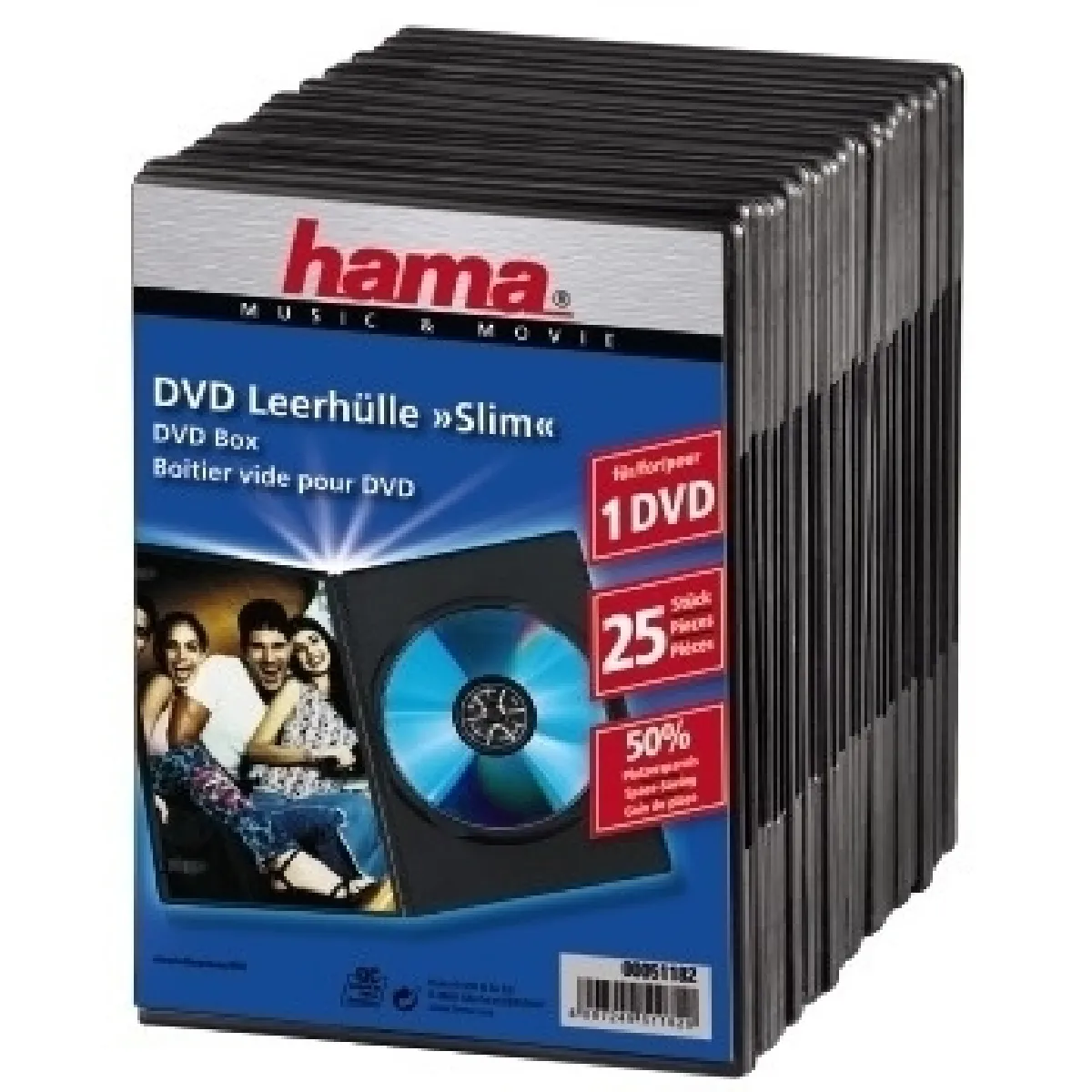 Hama Noir Dvd Slim Box - 1 Disque