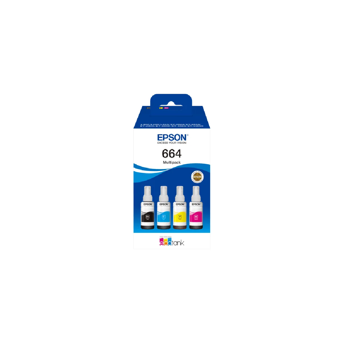 Cartouche d'encre Ecotank Bouteille Serie 664 4 Couleurs