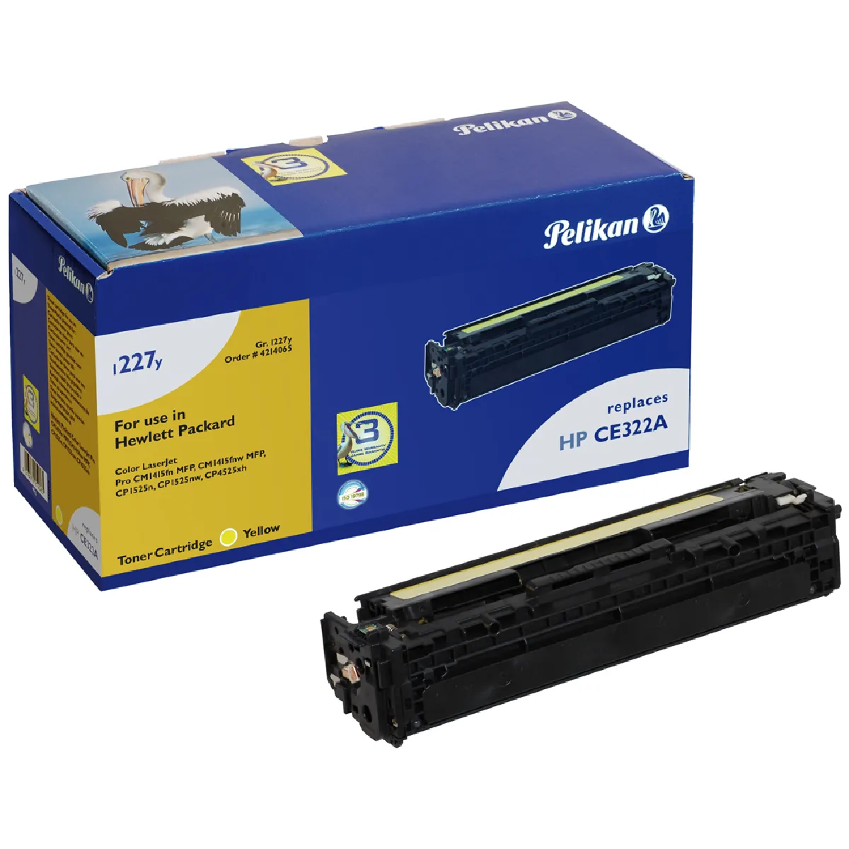 Pelikan HP CP1525 Toner Jaune Compatible - vue 3