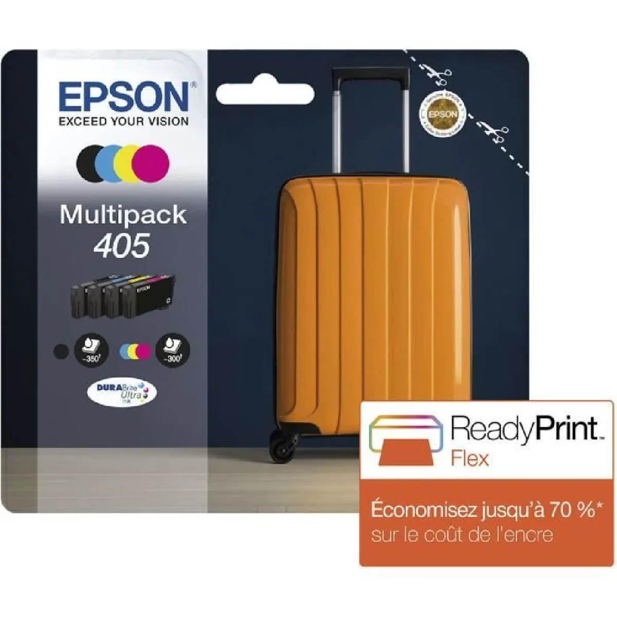 Epson 405 Pack 4 cartouches noire + couleurs pour imprimante jet d'encre