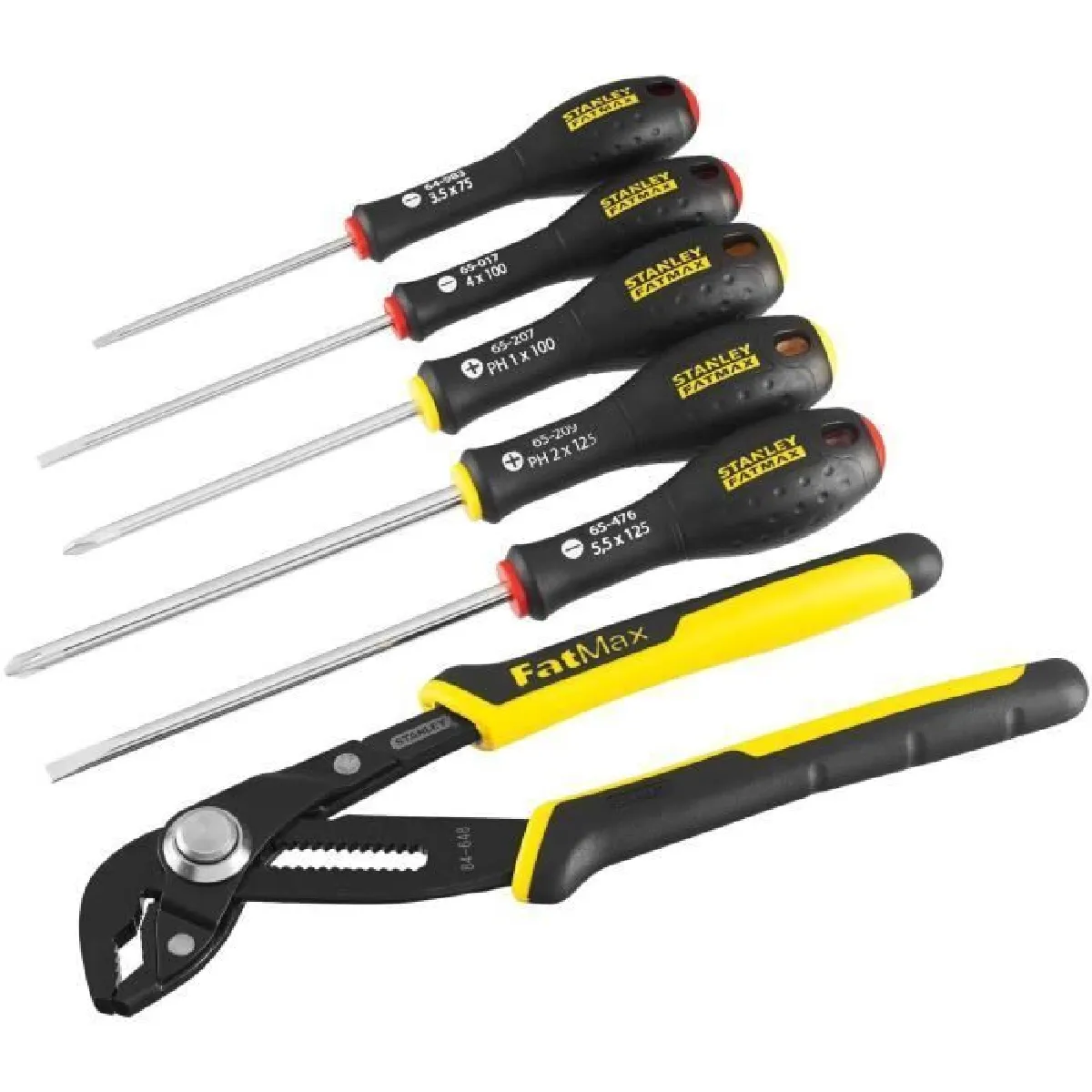 Jeu de 6 Outils STANLEY FATMAX FMHT0 62639 Pince Multiprise À Verrouillage 250 mm + Tournevis Electricien + Phillips - vue 3