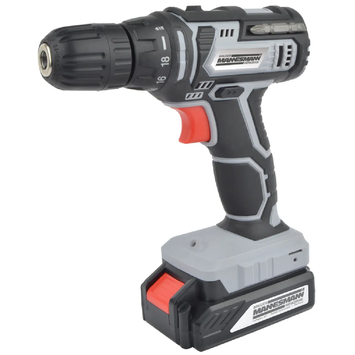 Brüder Mannesmann Perceuse-Visseuse Sans Fil M17690 20 V 1.5 Ah Li-Ion + 2 Batteries, + Chargeur, + Mallette - Image 4