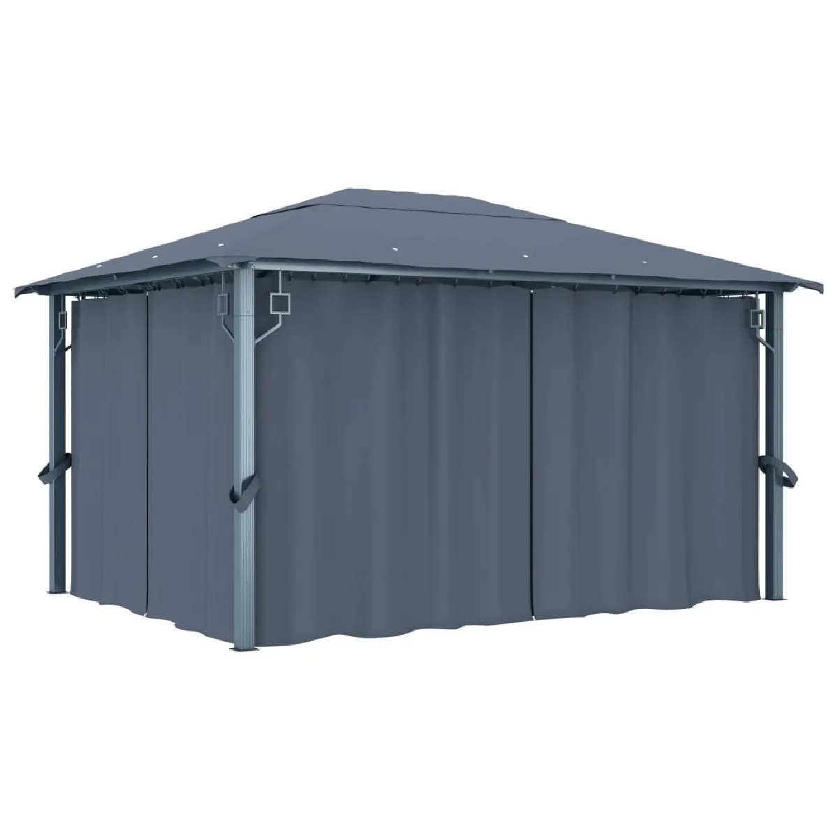 Tonnelle vidaXL 400x300 cm Aluminium 4 rideaux Anti UV - vue 2