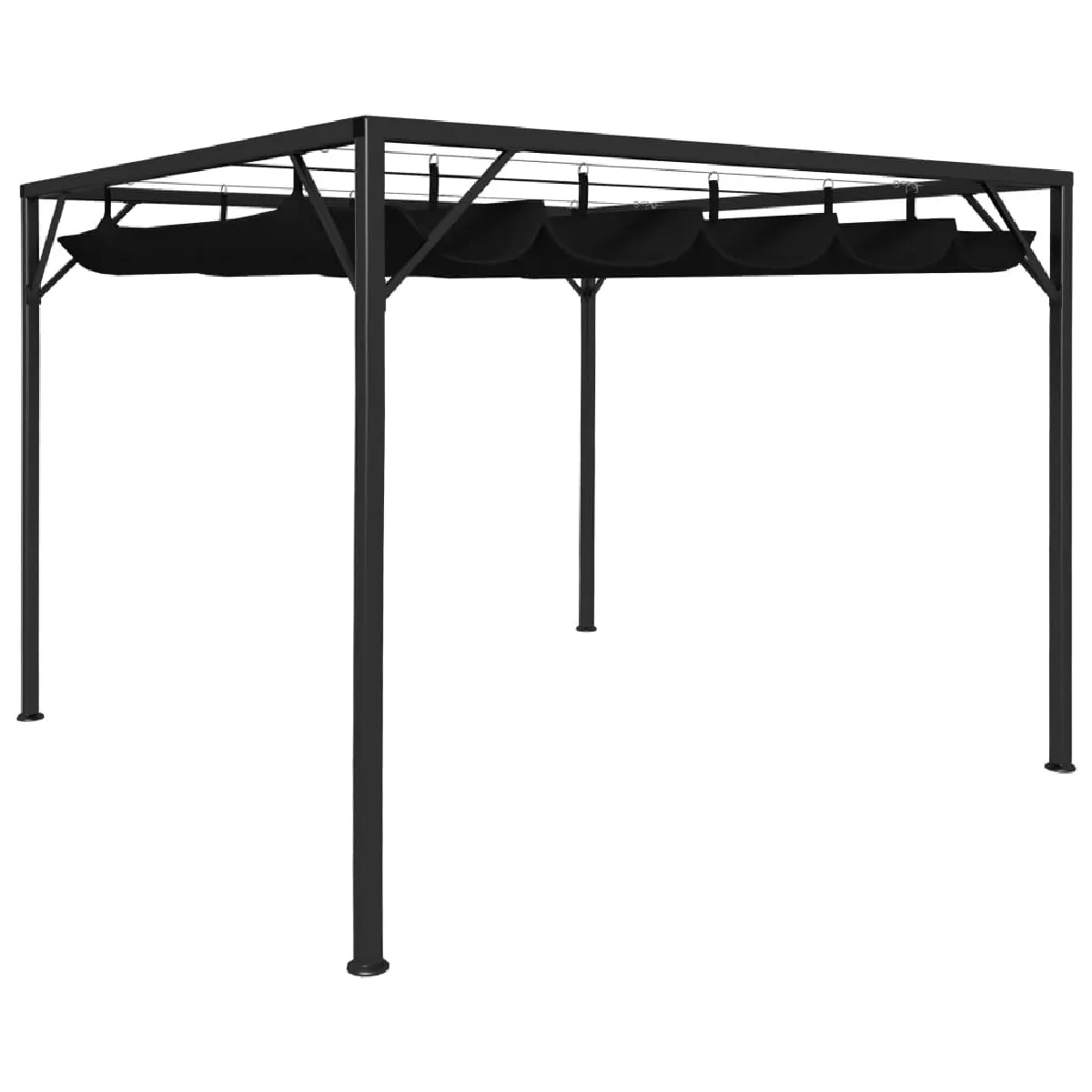 vidaXL Chapiteau jardin toit rétractable 3x3 - vue 2