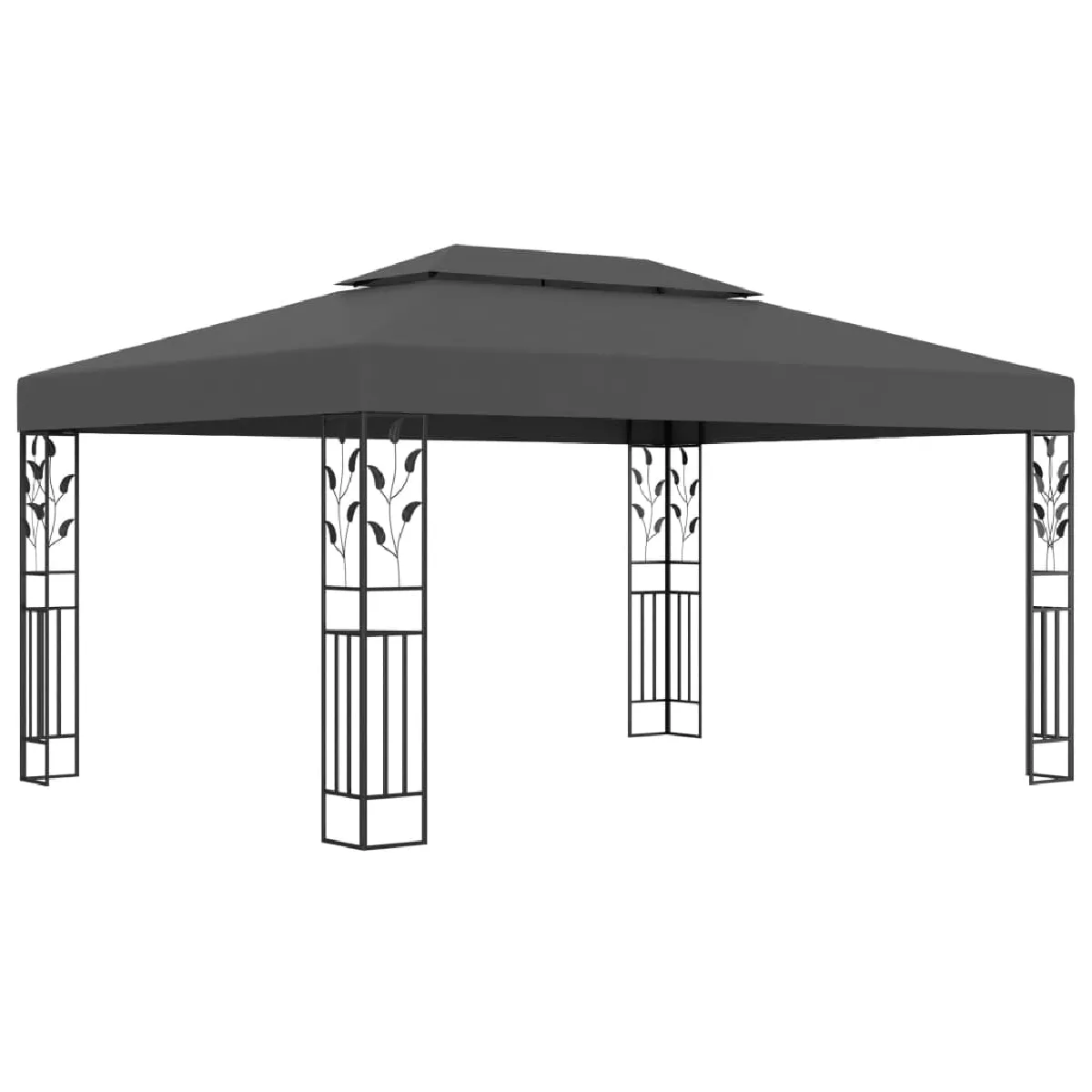 Vidaxl Tonnelle avec double toit 3x4 m