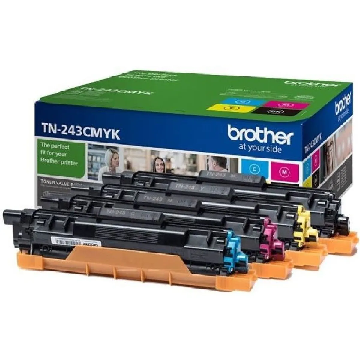 Brother Noir/Jaune - N°243 - Toner Tn - Cyan, Magenta,