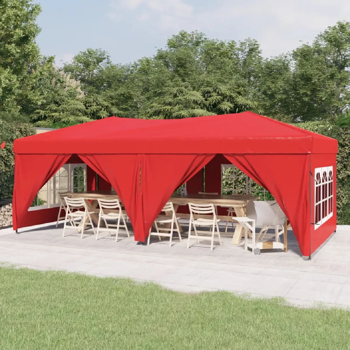 vidaXL Tente de Réception Pliable Tonnelle de Camping Belvédère de Pique nique Pavillon de Jardin Terrasse Patio 93548