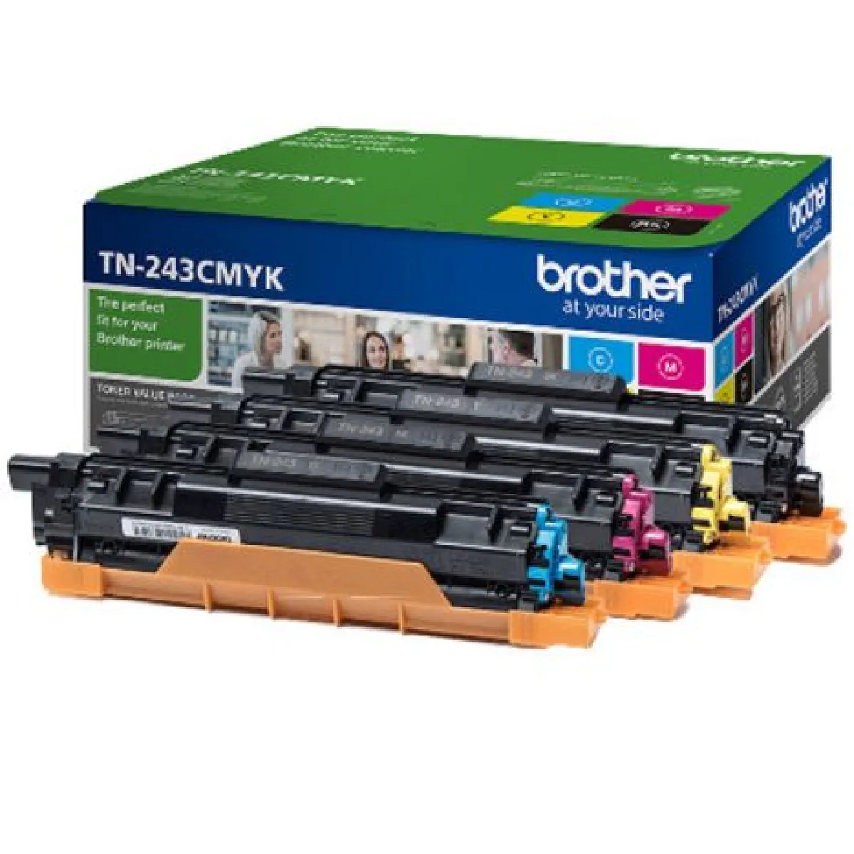 Brother TN 243CMYK Cyan Jaune - vue 2
