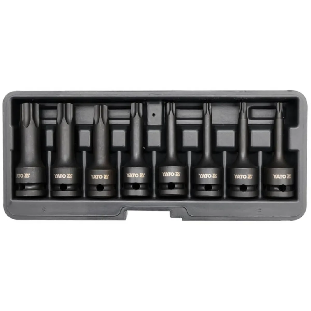 Yato Noir Kit De Douilles À Impact Torx 8 Pcs