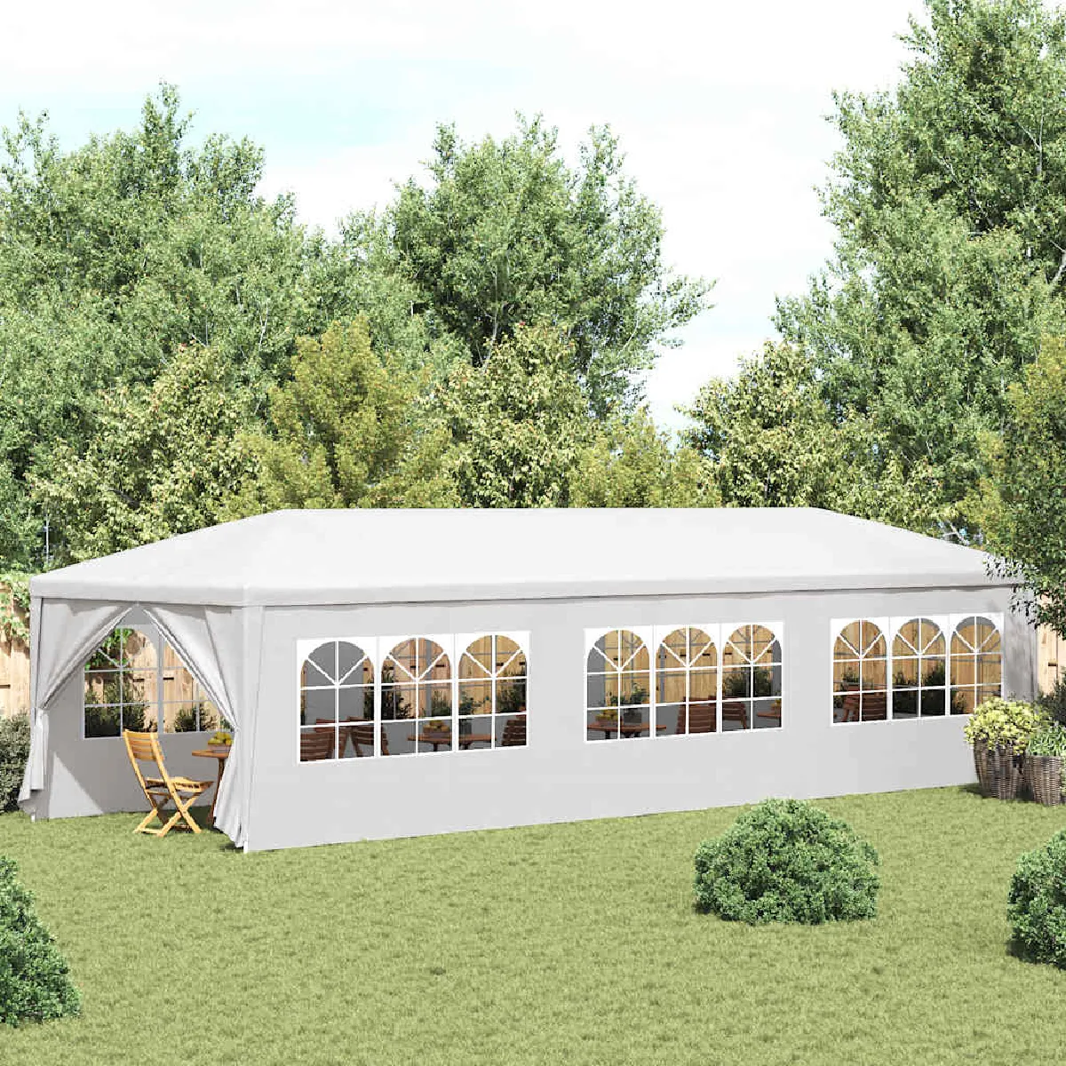 vidaXL Tente de Réception Tonnelle Pavillon Chapiteau de Jardin Patio 90338 - vue 4