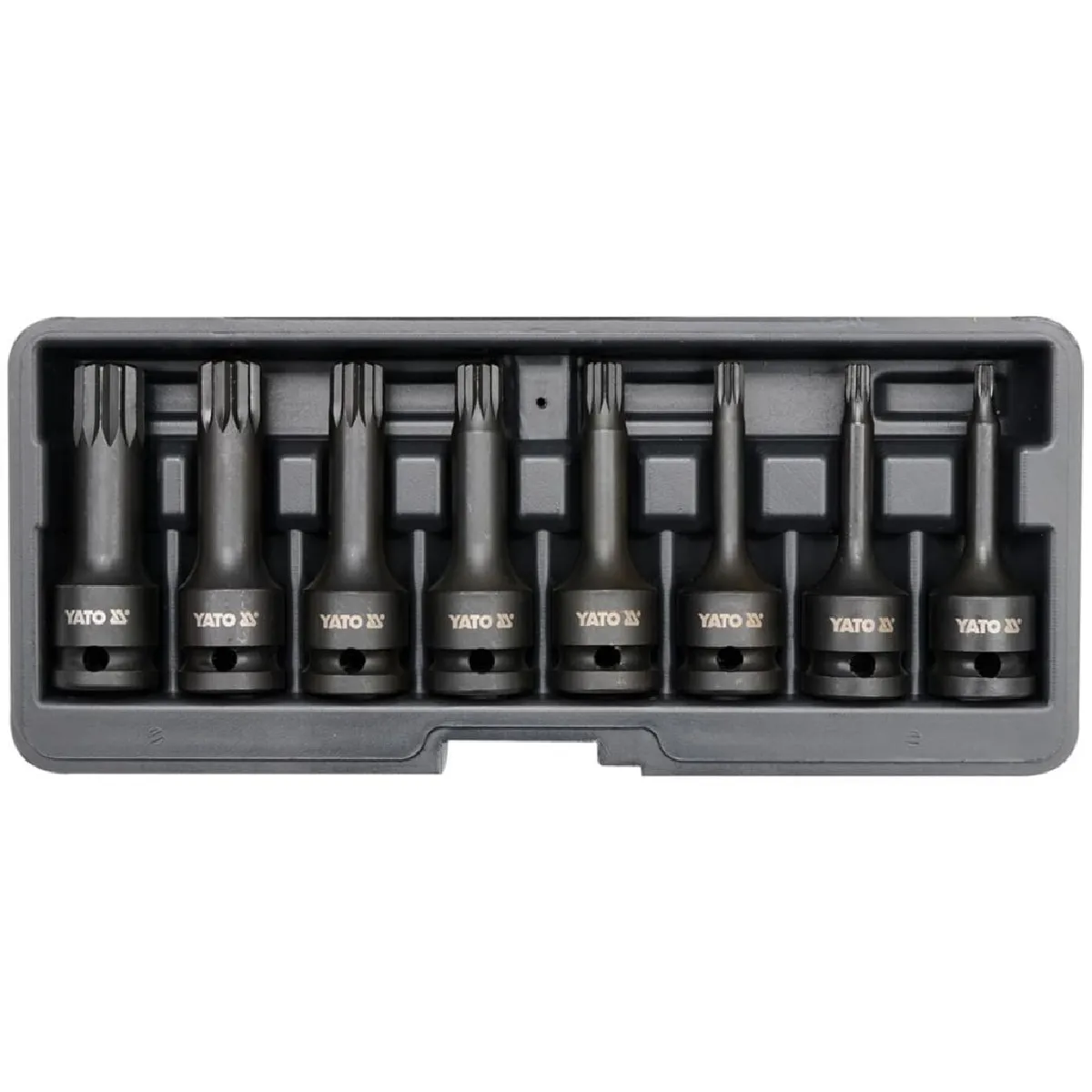 Yato Noir Kit De Douilles À Impact 8 Pcs